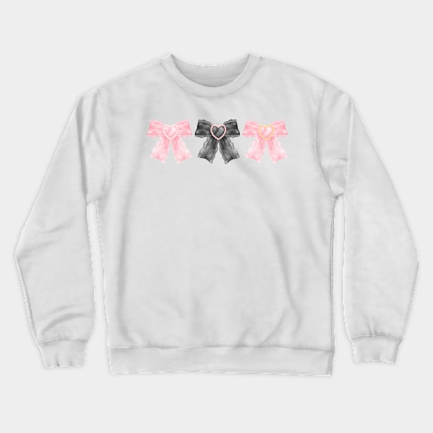 Coquette Bows Crewneck Sweatshirt by HoldenFamilyDesigns